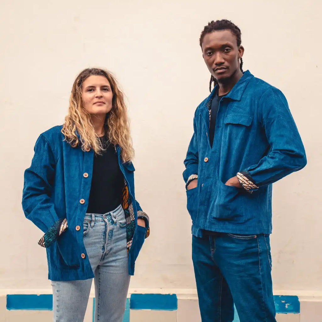 Veste en velours côtelé sale