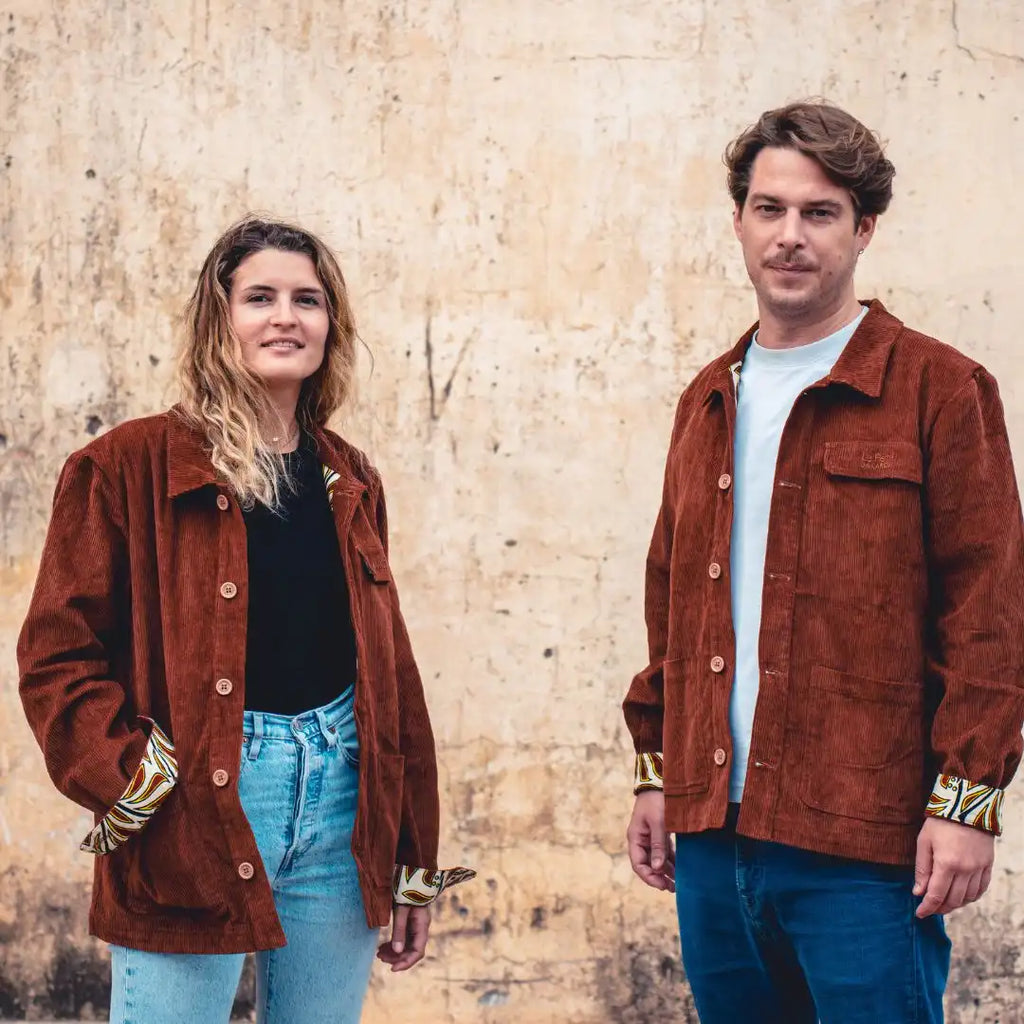 Veste en velours côtelé sale